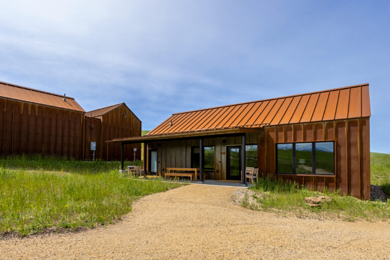 Custom commercial construction by Groathouse Construction at Tippet Rise Art Center, featuring modern architecture, durable materials, and seamless integration with the Wyoming landscape.