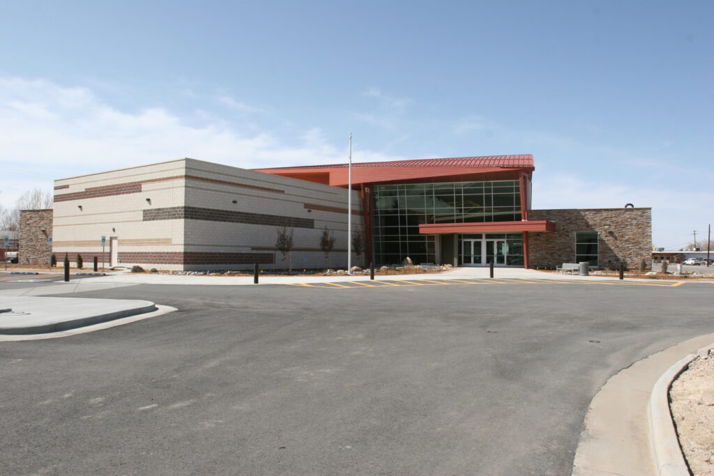 Exterior of Washakie Museum & Cultural Center in Worland, Wyoming.